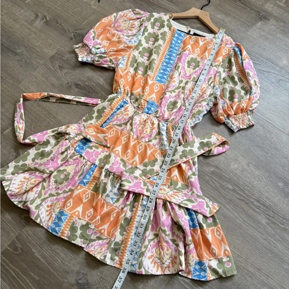 Vici Shailene Puff Sleeve Tiered Mini Dress-Size M-NWOT - Picture 5 of 8